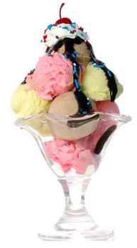 Ice cream (Party Prop) - Lifesize Cardboard Cutout / Standee Ice cream (Party Prop) - Lifesize Cardboard Cutout / Standee