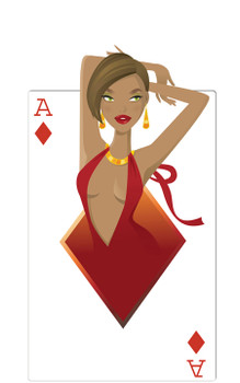 Diamonds Babe (Poker Night) - Lifesize Cardboard Cutout / Standee Diamonds Babe (Poker Night) - Lifesize Cardboard Cutout / Standee