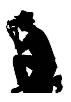 Photographer Silhouette (Party Prop) - Lifesize Cardboard Cutout / Standee Photographer Silhouette (Party Prop) - Lifesize Cardboard Cutout / Standee