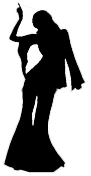 Female Disco Dancer (Party Prop) - Lifesize Cardboard Cutout / Standee Female Disco Dancer (Party Prop) - Lifesize Cardboard Cutout / Standee