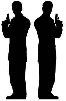 Secret Agent Male Double Pack (James Bond Style) - Lifesize Cardboard Cutout / Standee Secret Agent Male Double Pack (James Bond Style) - Lifesize Cardboard Cutout / Standee