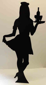 Waitress (Silhouette) (Party Prop) - Lifesize Cardboard Cutout / Standee Waitress (Silhouette) (Party Prop) - Lifesize Cardboard Cutout / Standee