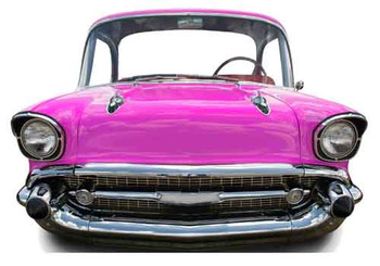 Small Pink Car Cardboard Cutout / Stand-in Small Pink Car Cardboard Cutout / Stand-in