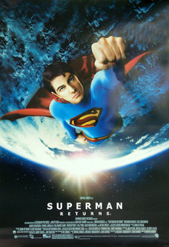 SUPERMAN RETURNS (Flying Earth Reprint) REPRINT POSTER SUPERMAN RETURNS (Flying Earth Reprint) REPRINT POSTER