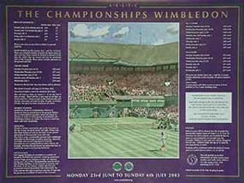 Wimbledon Tennis Championships 2003 ORIGINAL CINEMA POSTER Wimbledon Tennis Championships 2003 ORIGINAL CINEMA POSTER