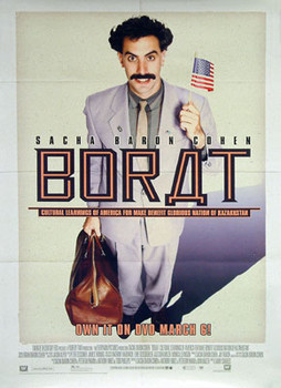 BORAT (Single Sided Video) ORIGINAL VIDEO/DVD AD POSTER BORAT (Single Sided Video) ORIGINAL VIDEO/DVD AD POSTER