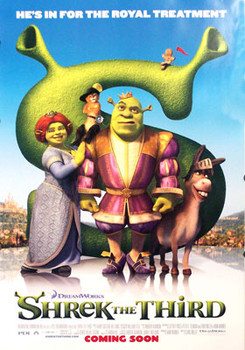 SHREK THE THIRD (Double Sided Advance Style B) ORIGINAL CINEMA POSTER SHREK THE THIRD (Double Sided Advance Style B) ORIGINAL CINEMA POSTER
