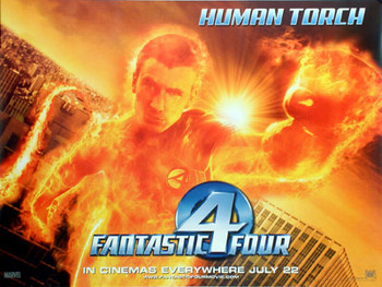 FANTASTIC FOUR (The Human Tourch) ORIGINAL CINEMA POSTER FANTASTIC FOUR (The Human Tourch) ORIGINAL CINEMA POSTER