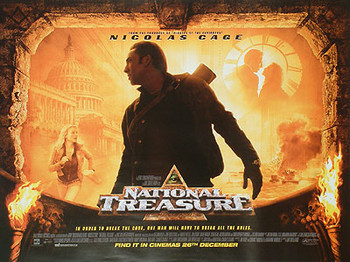 NATIONAL TREASURE (Double Sided) ORIGINAL CINEMA POSTER NATIONAL TREASURE (Double Sided) ORIGINAL CINEMA POSTER