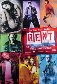 RENT (SINGLE SIDED ADVANCE) (UV COATED/HIGH GLOSS) ORIGINAL CINEMA POSTER RENT (SINGLE SIDED ADVANCE) (UV COATED/HIGH GLOSS) ORIGINAL CINEMA POSTER