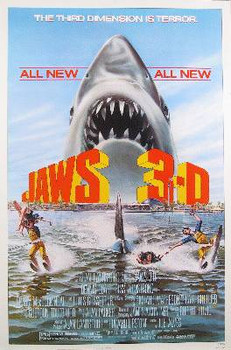 JAWS 3-D (Single Sided Regular) ORIGINAL CINEMA POSTER JAWS 3-D (Single Sided Regular) ORIGINAL CINEMA POSTER