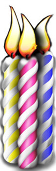 Birthday Candle (Group) - Lifesize Cardboard Cutout / Standee Birthday Candle (Group) - Lifesize Cardboard Cutout / Standee