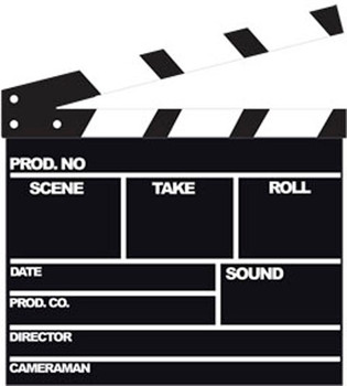 Film Clapper - Lifesize Cardboard Cutout / Standee Film Clapper - Lifesize Cardboard Cutout / Standee