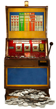 Fruit Machine (One Armed Bandit) - Lifesize Cardboard Cutout / Standee Fruit Machine (One Armed Bandit) - Lifesize Cardboard Cutout / Standee