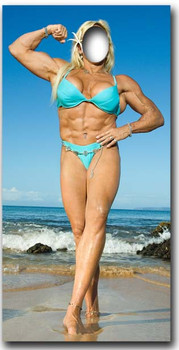 Muscle Woman Stand- In - Lifesize Cardboard Cutout / Standee Muscle Woman Stand- In - Lifesize Cardboard Cutout / Standee