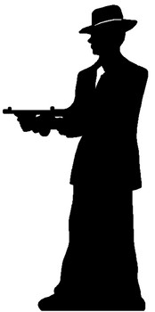 Gangster Silhouette (Single Pack) - Gangsters & Molls - Lifesize Cardboard Cutout / Standee Gangster Silhouette (Single Pack) - Gangsters & Molls - Lifesize Cardboard Cutout / Standee