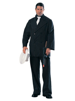Gangster Wearing Black pinstripe Suit - Gangsters & Molls - Lifesize Cardboard Cutout / Standee Gangster Wearing Black pinstripe Suit - Gangsters & Molls - Lifesize Cardboard Cutout / Standee