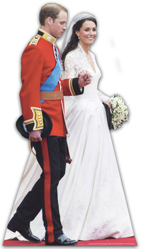 Prince William & Kate Middleton Wedding Dress Cardboard Cutout Prince William & Kate Middleton Wedding Dress Cardboard Cutout