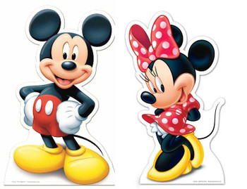 Mickey Mouse and Minnie Mouse Cutout Set Mickey Mouse and Minnie Mouse Cutout Set