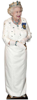 Queen Elizabeth II - White Dress Lifesize Cardboard Cutout Queen Elizabeth II - White Dress Lifesize Cardboard Cutout