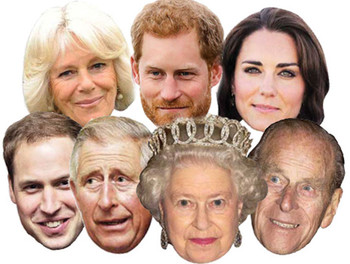 Diamond Jubilee - Royal Family Face Mask Set of 7 Diamond Jubilee - Royal Family Face Mask Set of 7
