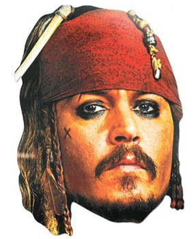 Captain Jack Sparrow Face Mask Captain Jack Sparrow Face Mask