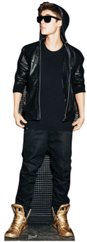 Justin Bieber wearing Gold Shoes Lifesize Cardboard Cutout / Standee Justin Bieber wearing Gold Shoes Lifesize Cardboard Cutout / Standee