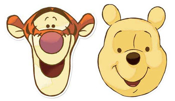 Winnie The Pooh and Tigger Face Mask Set Winnie The Pooh and Tigger Face Mask Set