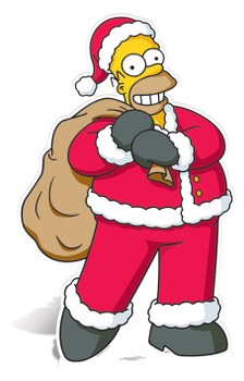 Homer Simpson Santa Claus cutout Homer Simpson Santa Claus cutout