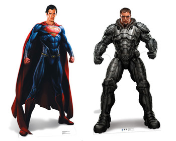 Man Of Steel Superman and General Zod Lifesize Cardboard Cutout / Standee Double Pack Man Of Steel Superman and General Zod Lifesize Cardboard Cutout / Standee Double Pack