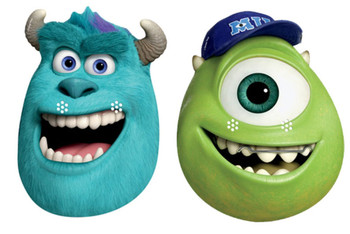 Sulley and Mike Party Face Masks set of 2 (Monsters University) Sulley and Mike Party Face Masks set of 2 (Monsters University)