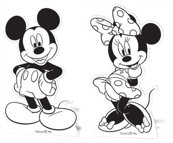 Mickey Mouse & Minnie Mouse Colour and Keep Cardboard Cutouts Mickey Mouse & Minnie Mouse Colour and Keep Cardboard Cutouts