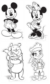 Disney Colour and Keep Cardboard Cutouts Set of 4 Disney Colour and Keep Cardboard Cutouts Set of 4