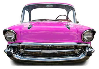 Pink Car (large) - Lifesize Cardboard Cutout / Standee Pink Car (large) - Lifesize Cardboard Cutout / Standee