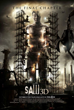 SAW 3D Poster double sided REGULAR (2010) ORIGINAL CINEMA POSTER SAW 3D Poster double sided REGULAR (2010) ORIGINAL CINEMA POSTER