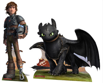 Hiccup and Toothless Cardboard Cutout Double Pack Hiccup and Toothless Cardboard Cutout Double Pack