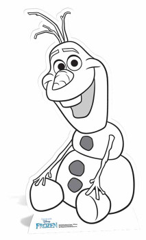 Olaf Colour In Cardboard Cutout Olaf Colour In Cardboard Cutout