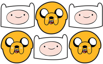 Jake and Finn Adventure Time Party Masks Pack of 6 Jake and Finn Adventure Time Party Masks Pack of 6
