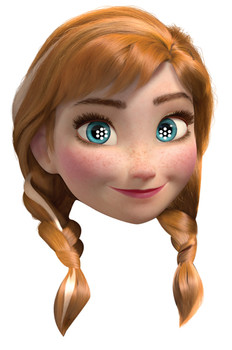 Anna from Frozen Party Face Mask Anna from Frozen Party Face Mask