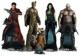 The Guardians Of The Galaxy Lifesize Cardboard Cutout Complete Set of 5 The Guardians Of The Galaxy Lifesize Cardboard Cutout Complete Set of 5