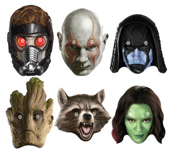 Guardians of the Galaxy Card Face Masks Variety 6 Pack Guardians of the Galaxy Card Face Masks Variety 6 Pack