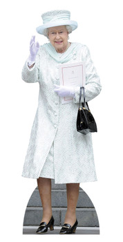 Queen Elizabeth in White Coat Lifesize Cardboard Cutout Queen Elizabeth in White Coat Lifesize Cardboard Cutout