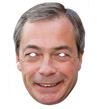 Nigel Farage UKIP Leader Celebrity Card Party Face Mask Nigel Farage UKIP Leader Celebrity Card Party Face Mask