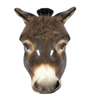 Donkey Animal Card Party Face Mask Donkey Animal Card Party Face Mask