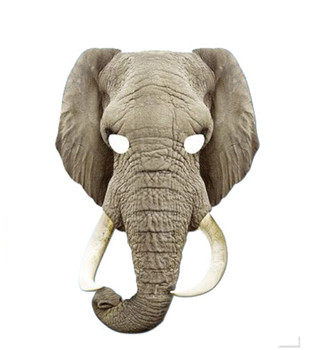 Elephant Animal Card Party Face Mask Elephant Animal Card Party Face Mask