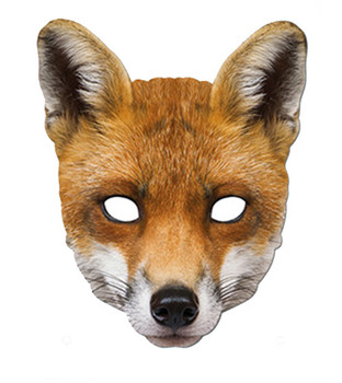 Fox Animal Card Party Face Mask Fox Animal Card Party Face Mask