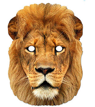 Lion Animal Card Party Face Mask Lion Animal Card Party Face Mask