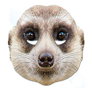 Meerkat Animal Card Party Face Mask Meerkat Animal Card Party Face Mask