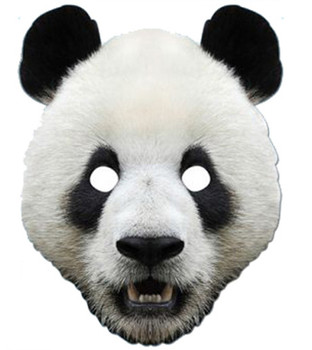 Panda Animal Card Party Face Mask Panda Animal Card Party Face Mask
