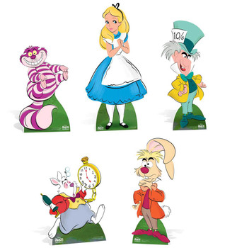 Alice In Wonderland Character Cardboard Cutouts Complete Collection (Set of 5) Alice In Wonderland Character Cardboard Cutouts Complete Collection (Set of 5)